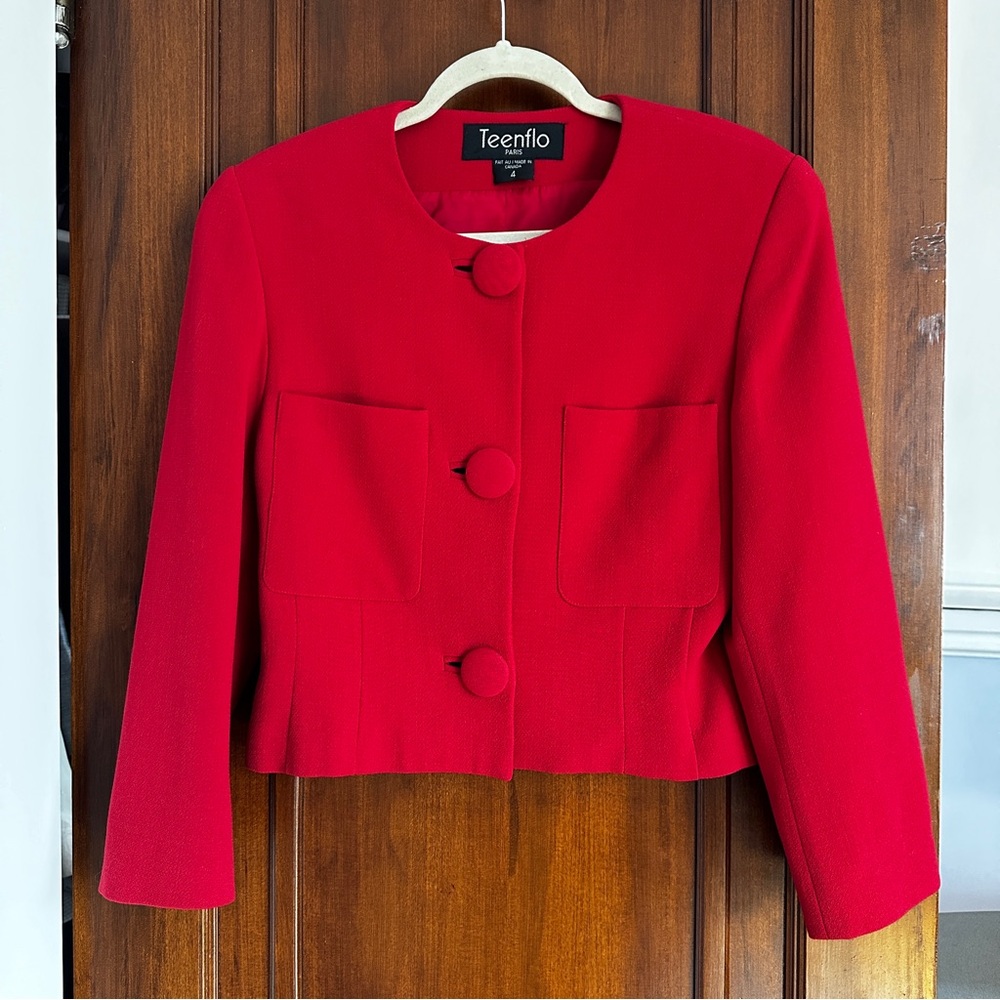Teenflo Women's Bold Red Blazer